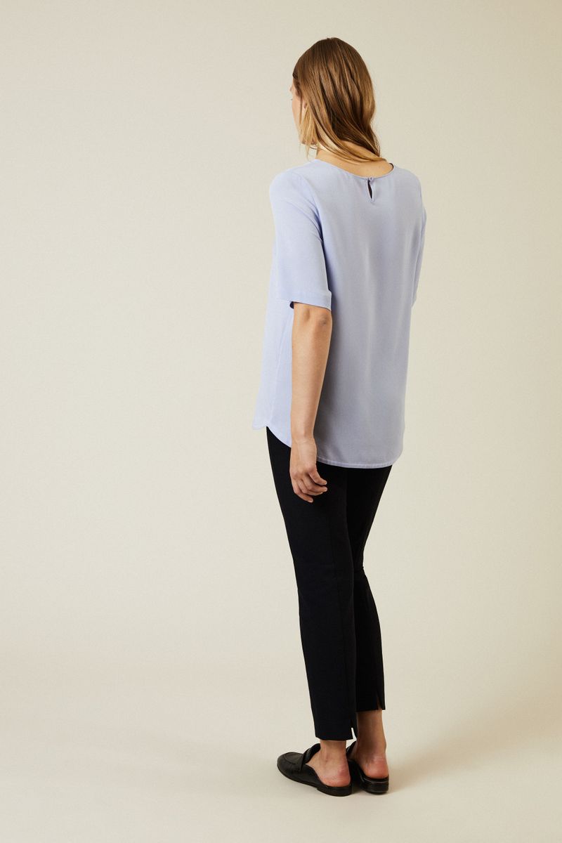 Seidenshirt 'Maui' Blau