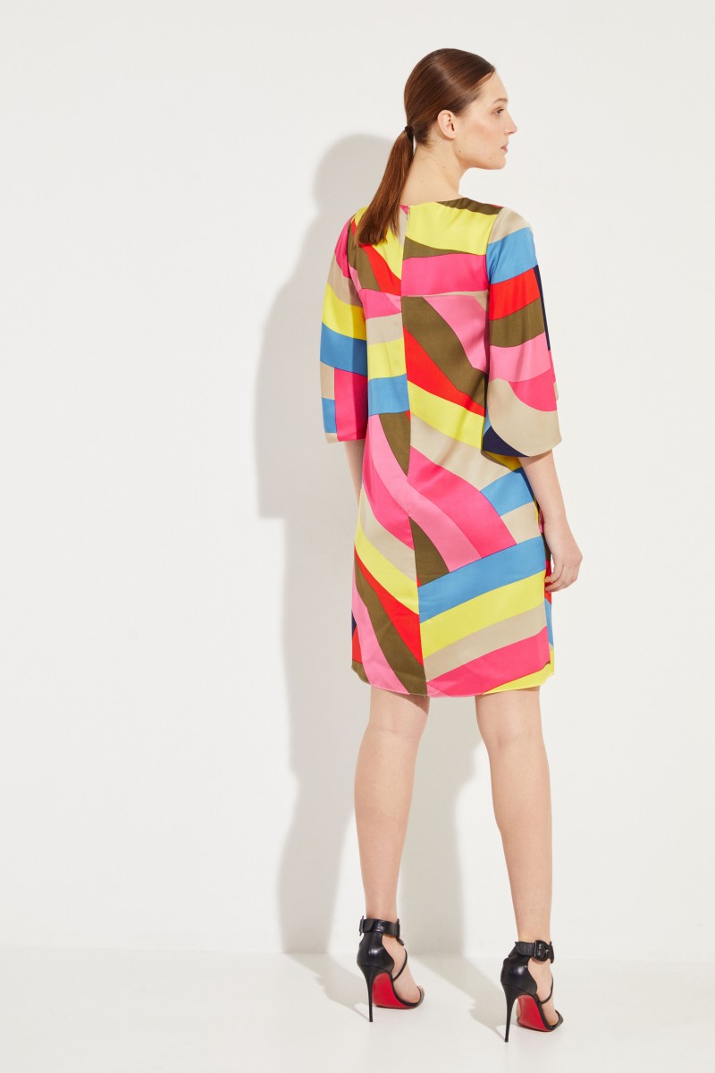 Kleid mit Ärmel-Detail Multi