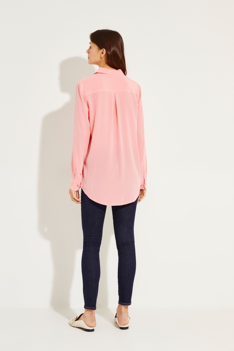 Seidenbluse 'Essential' Pink