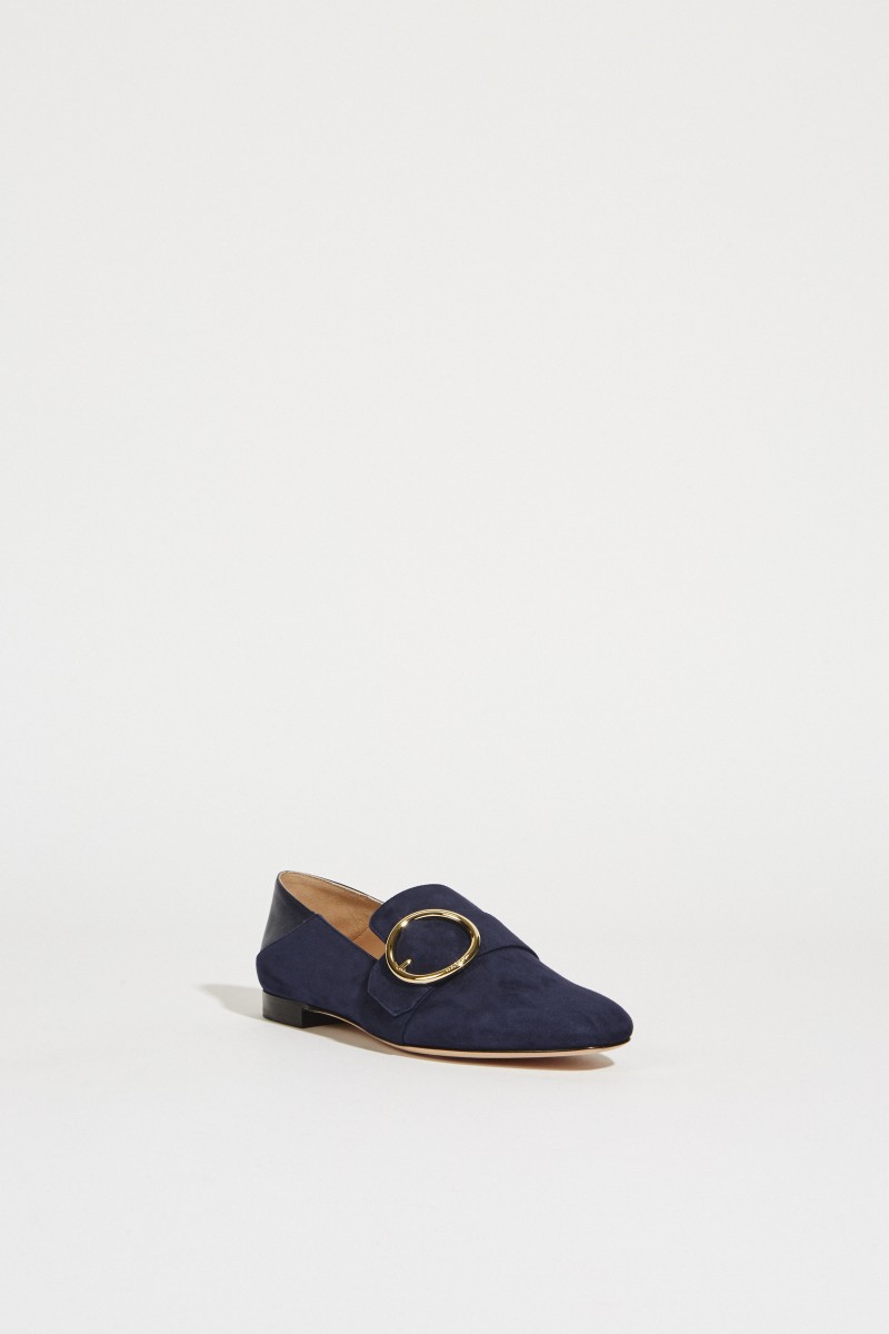 Lederloafer 'Lottie' Marineblau