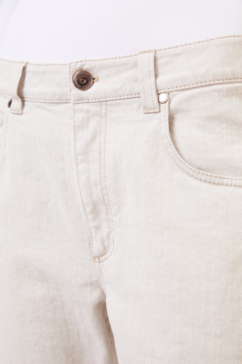 Brunello Cucinelli Klassische Jeans Creme