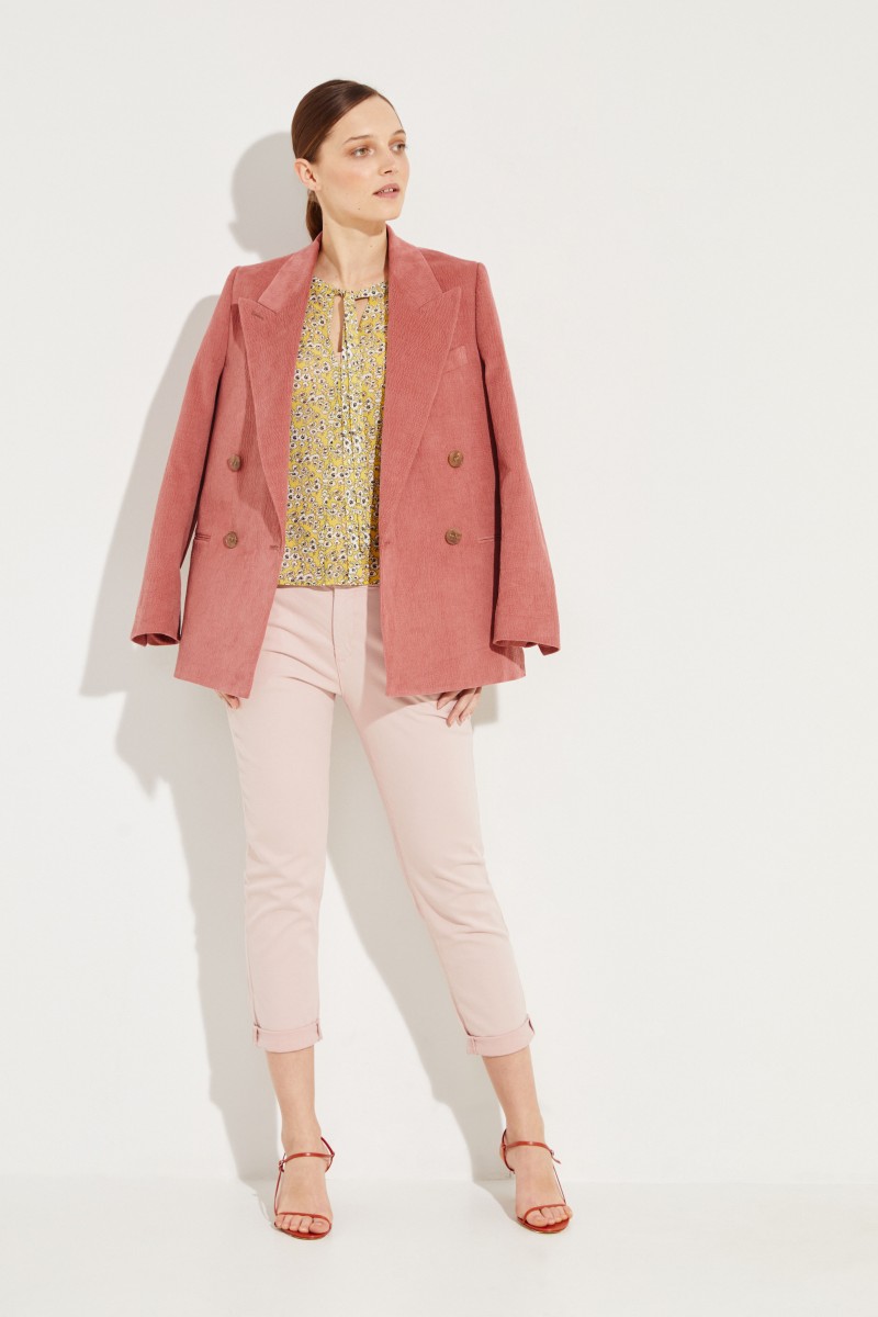 Seidenbluse 'Alma' mit floralem Print Gelb/Multi