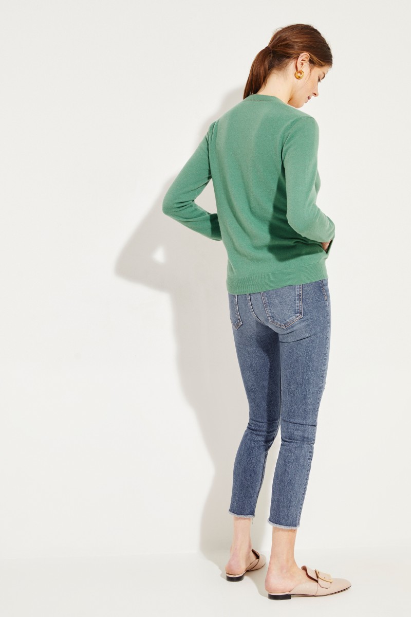 Cashmere-Cardigan Grün