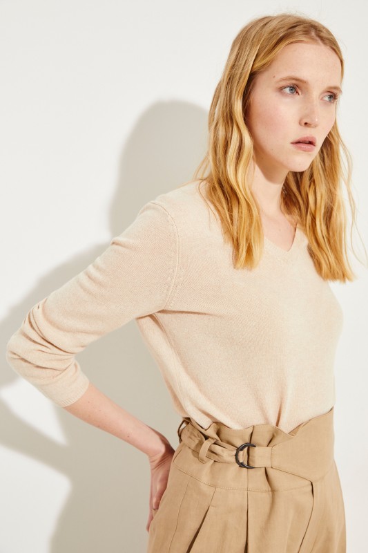Cashmere-Pullover 'Candice' Puder