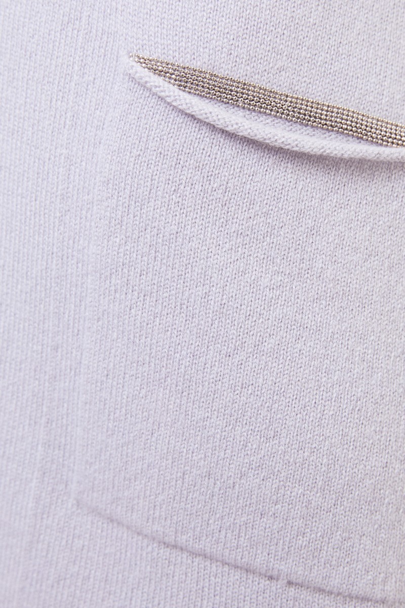Fabiana Filippi Woll-Seiden-Cardigan mit Perlenverzierung Hellblau