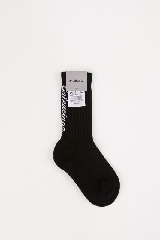 Tennissocken mit Logo Schwarz