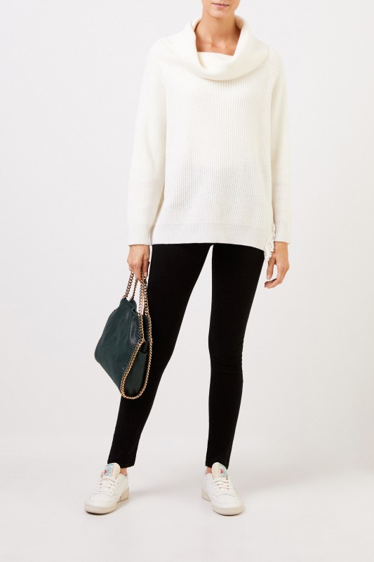 Stella McCartney Wool pullover with turtleneck Cream