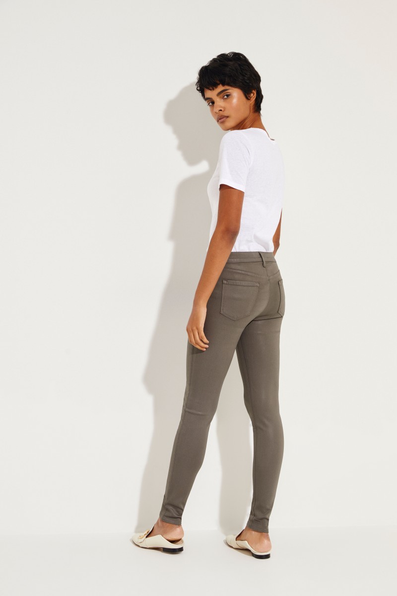Mid Rise Skinny Jeans Oliv