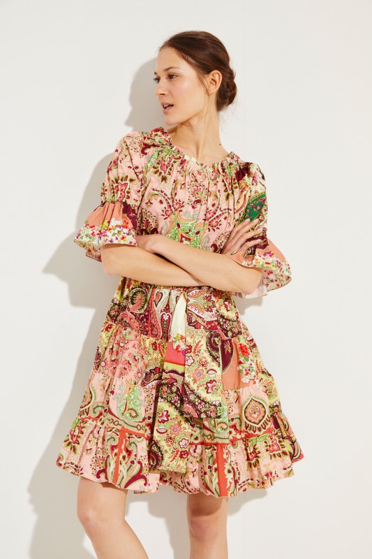 Gemustertes Kleid Multi