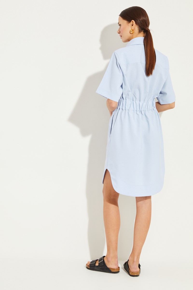 Hemdblusenkleid 'Della' Blau