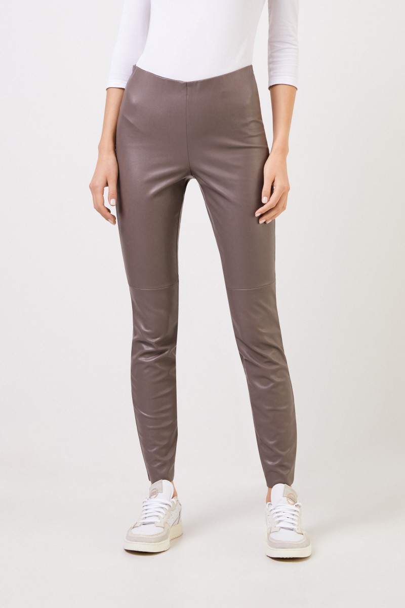 Cambio Kunstleder-Hose 'Randa' Taupe