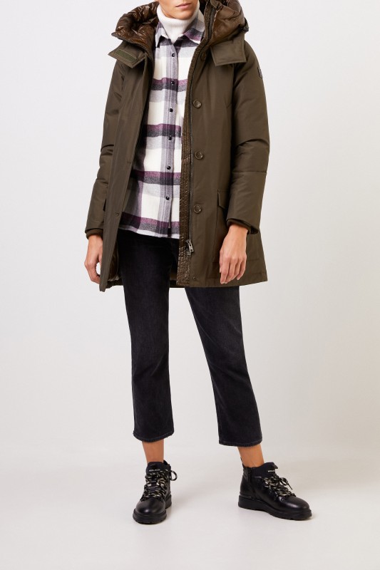 Woolrich Daunen-Parka 'Arctic Parka' mit Kapuze Khaki