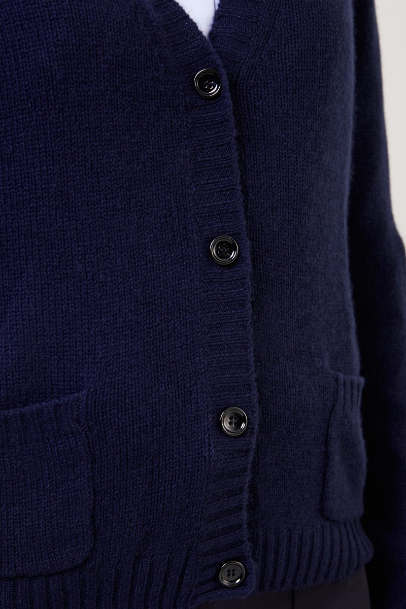 Allude Cashmere-Cardigan Marineblau