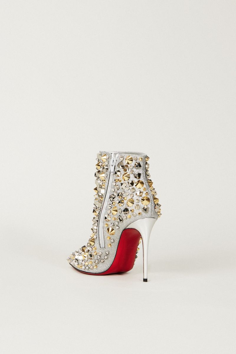 Ankle Boot 'So Full Kate' mit Nieten Silber/Gold