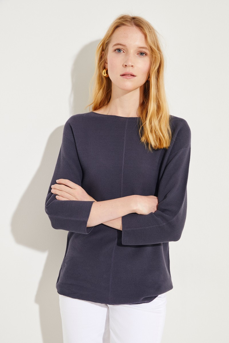 Baumwoll-Pullover Grau