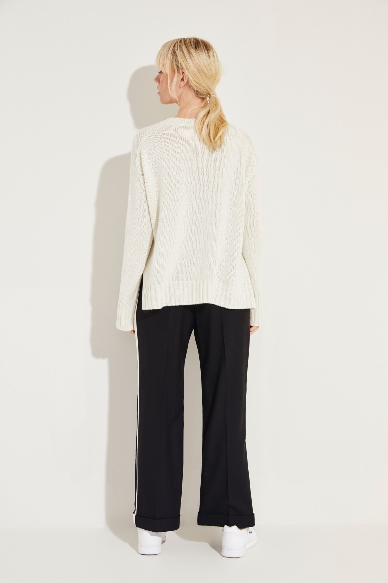 Oversize Cashmere-Pullover 'Chrissy' Crème