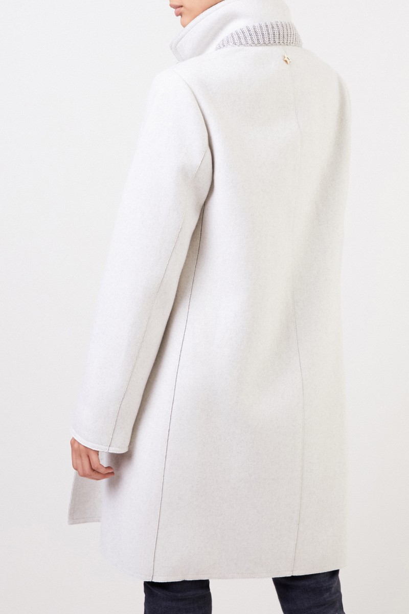 Woll-Cashmere-Mantel Grau