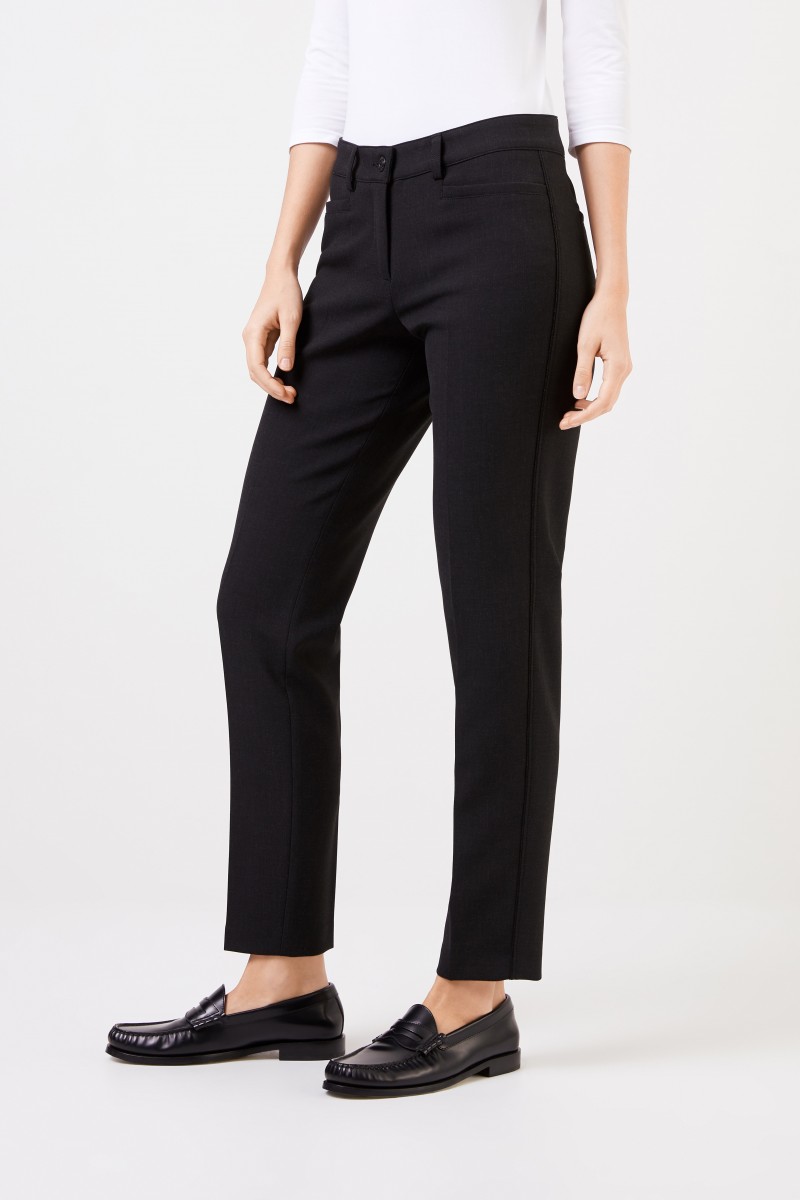 Cambio Hose 'Renira' mit Lurexdetails Anthrazit