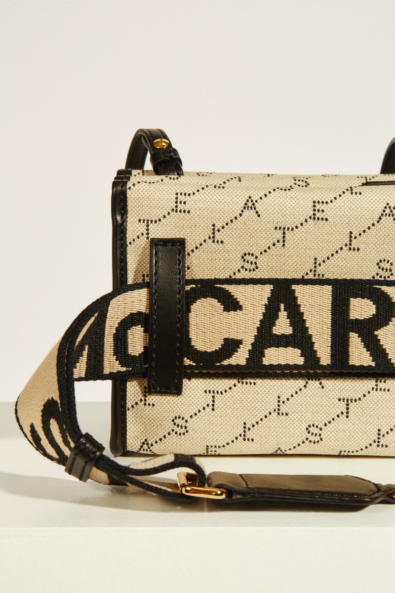 Gürteltasche 'Belt bag' mit Logo Beige/Schwarz