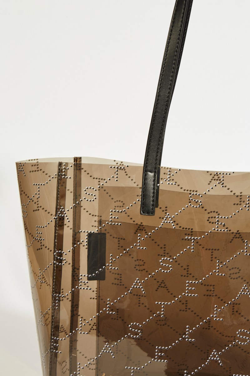 Tasche 'Tote Small' mit Monogramm Grau