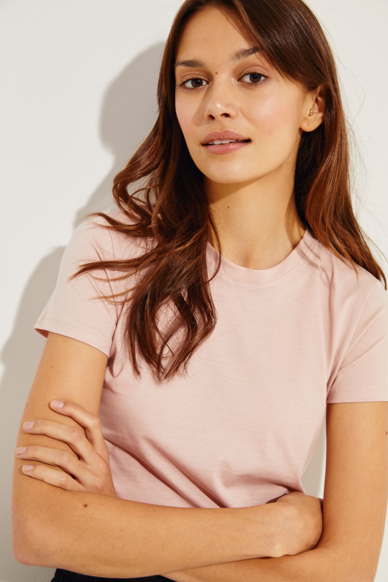 Baumwoll-Shirt Rosé