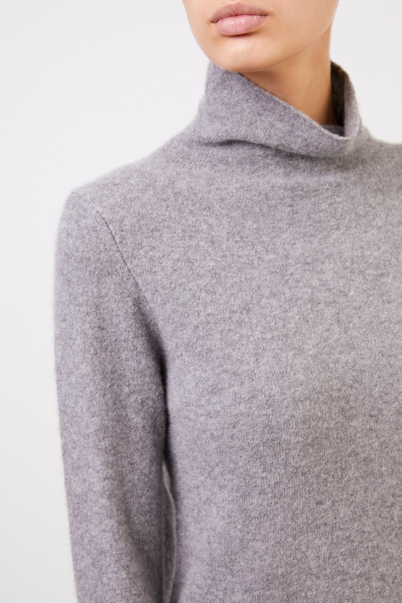 Allude Cashmere-Pullover mit Turtleneck Grau