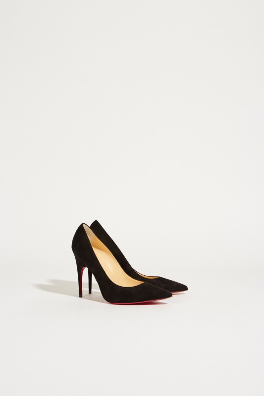 Veloursleder-Pump 'Alminette' Schwarz