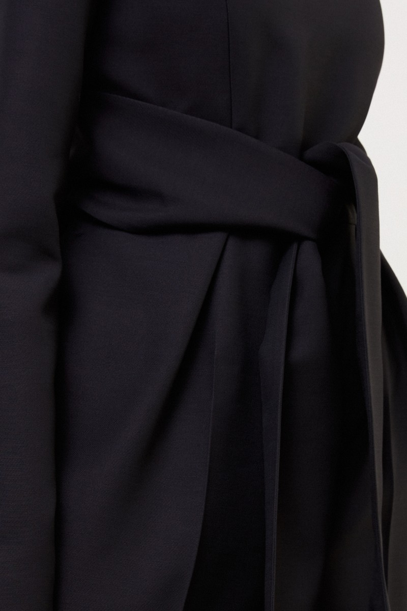Stella McCartney Woll-Jumpsuit mit Bindedetail Schwarz