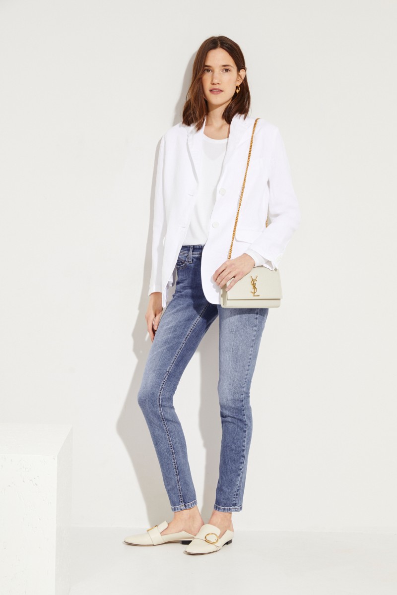Leinen-Blazer Weiß
