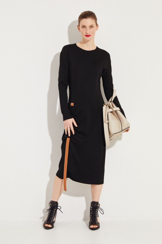 Strick-Kleid Schwarz