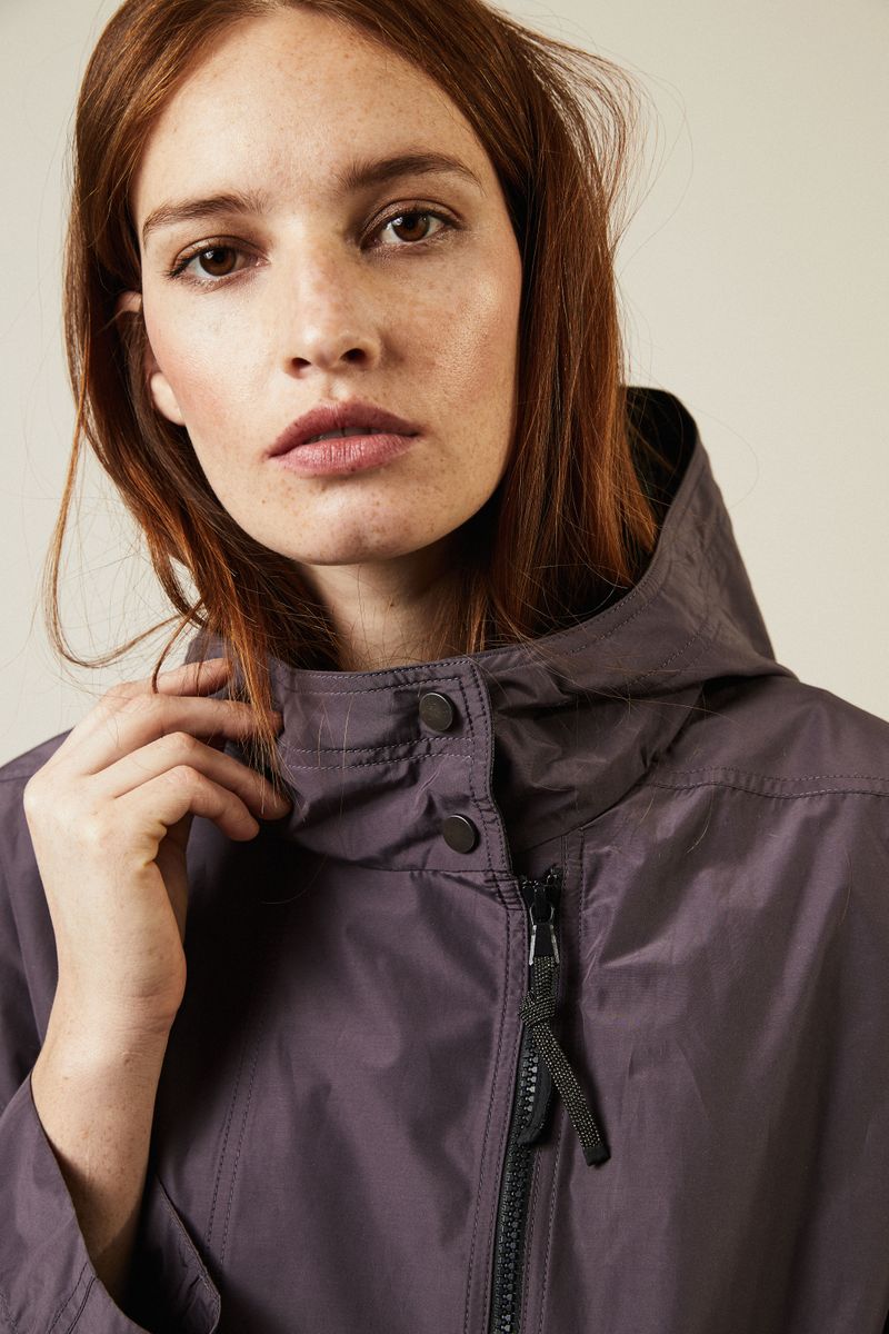 Leichte Oversize-Jacke in Violett