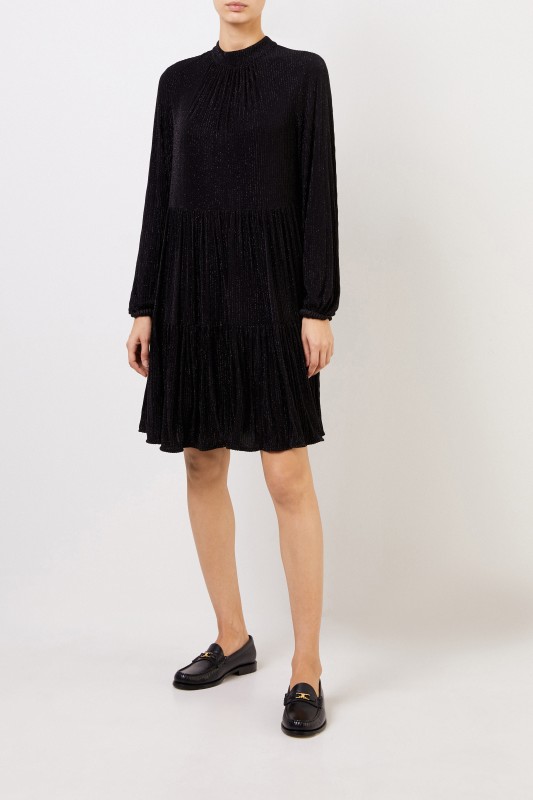 Steffen Schraut Kleid mit Lurexdetails Schwarz
