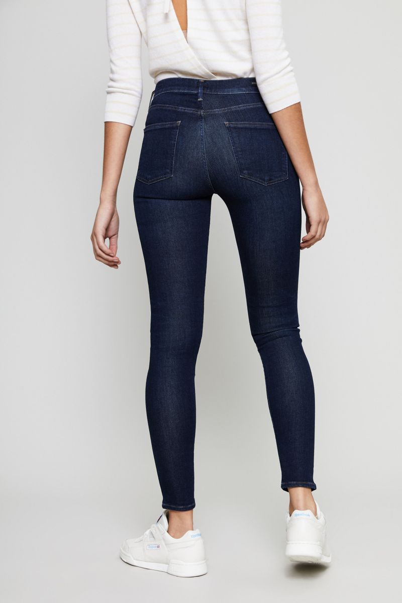 Citizens of Humanity High Rise Skinny Jeans 'Rocket' Marineblau