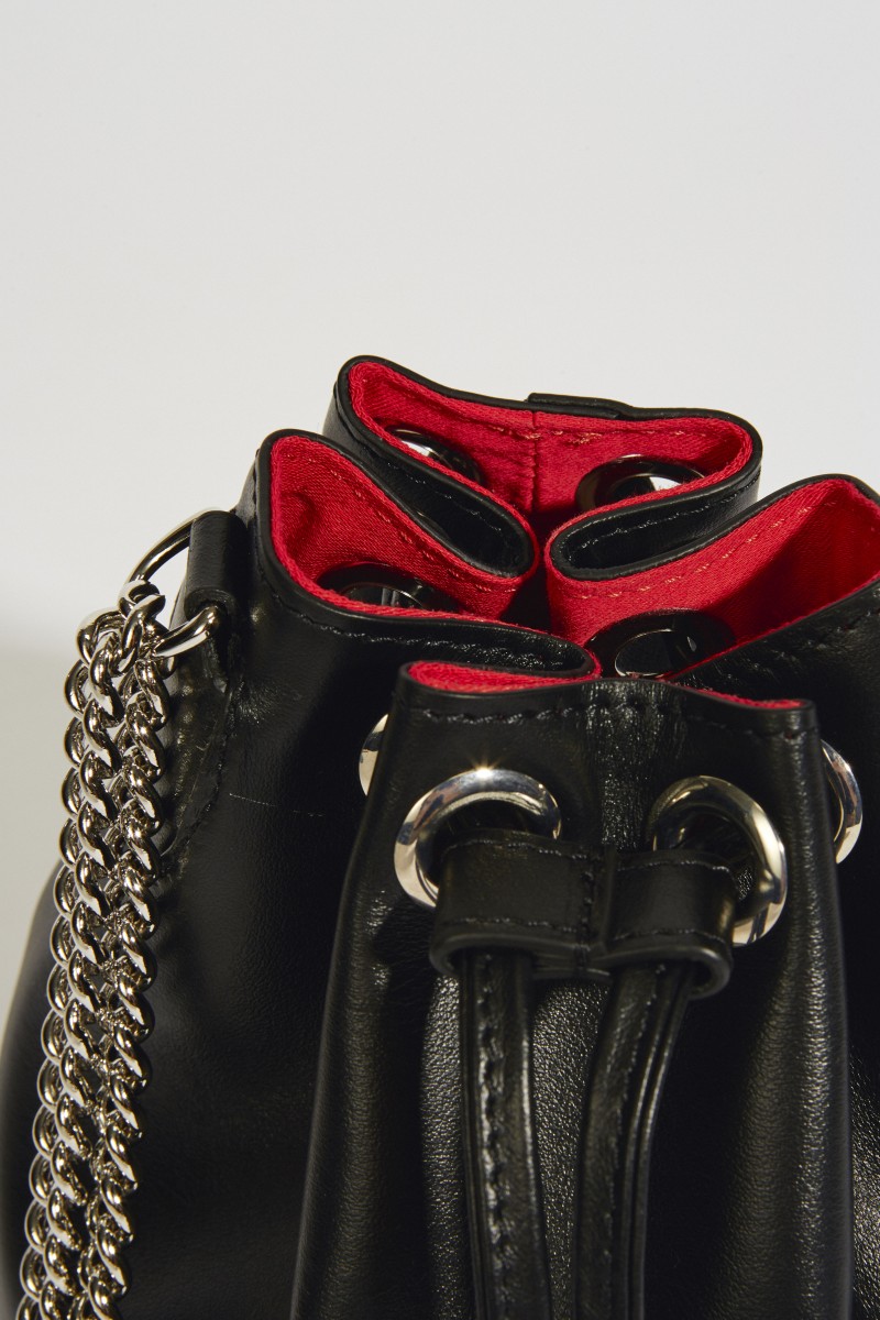 Leder-Beuteltasche 'Marie Jane' Schwarz