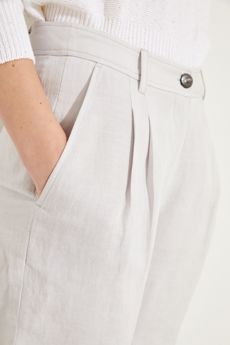 Leinen-Hose 'Romee' Grau