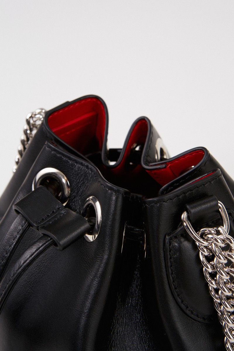Leder-Beuteltasche 'Marie Jane' Schwarz