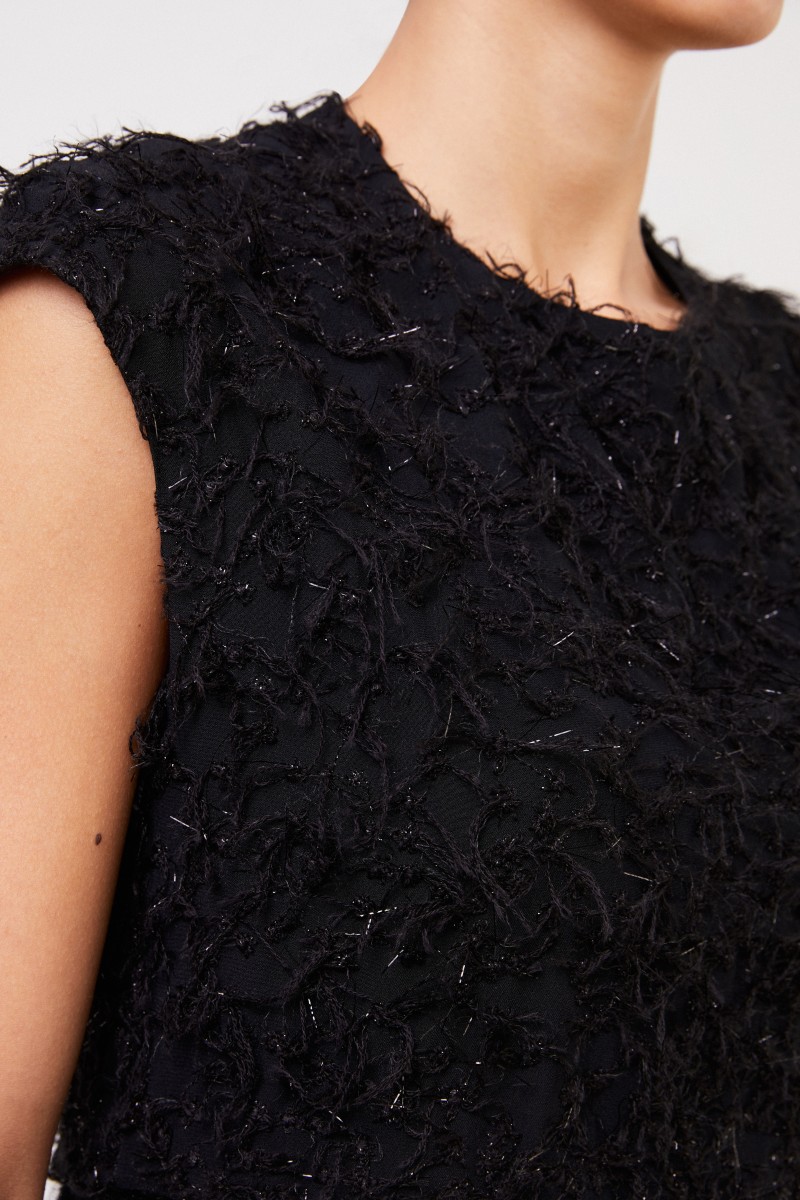 Fabiana Filippi Langes Abendkleid mit Details Schwarz