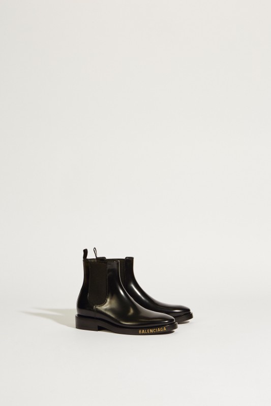 Chelsea-Boot mit Balenciaga-Logo Schwarz