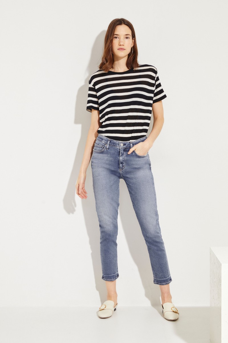 Ankle High Rise Slim 'Harlow' Blau