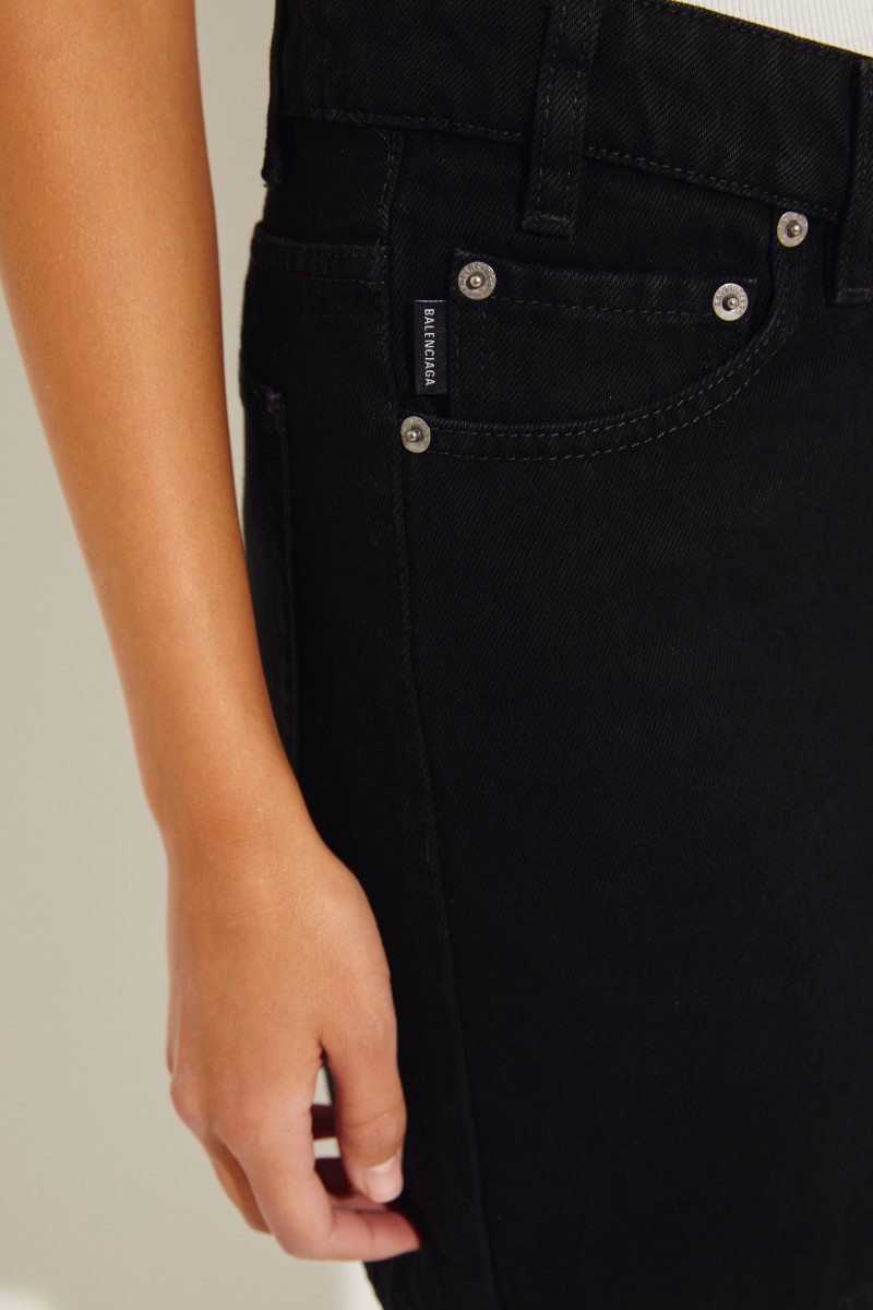 Kurzer Jeans-Rock Schwarz