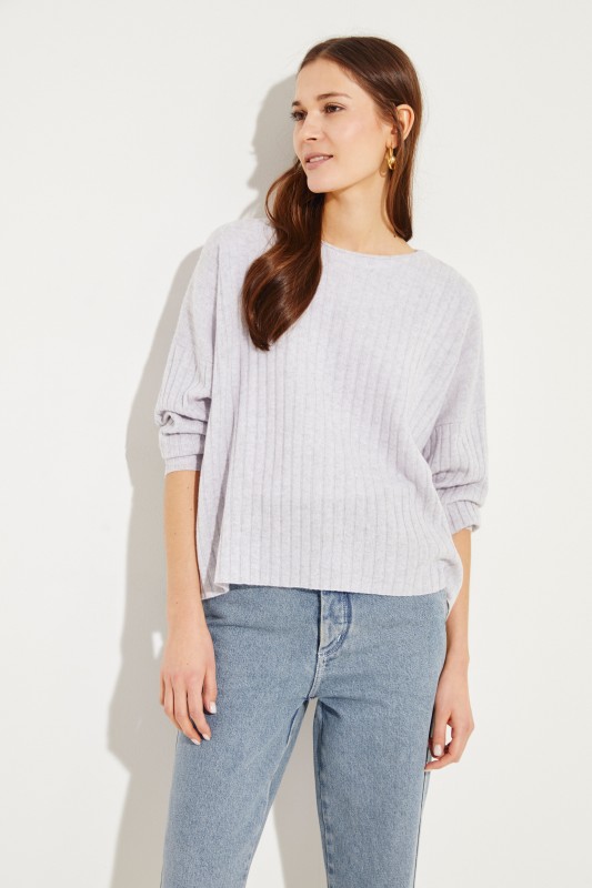 Cashmere-Pullover Grau