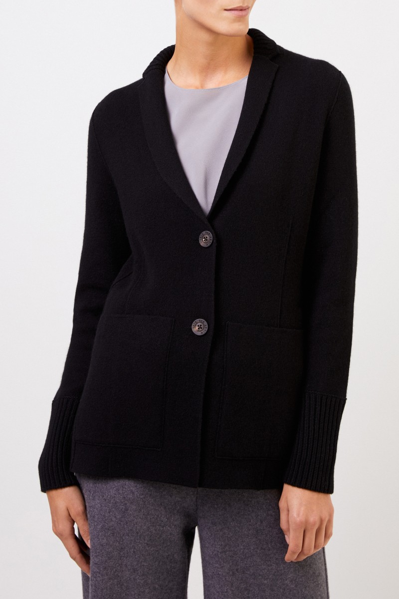 Iris von Arnim Cashmere Doubleface-Jacke 'Pallina' Schwarz