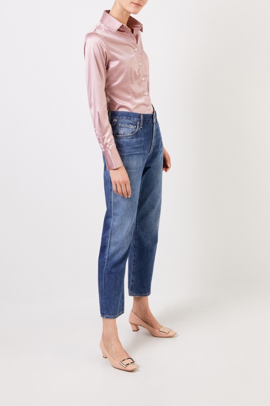 Robert Friedman Bluse 'Jonies' mit Glanz Rosé