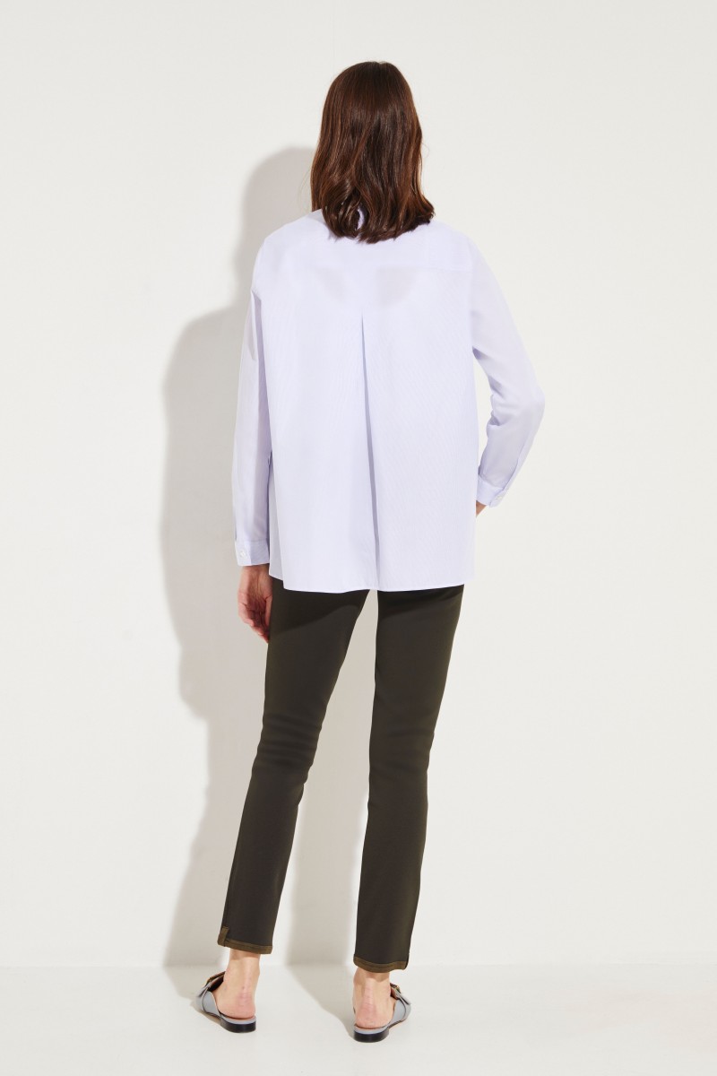 Gestreifte Bluse Blau/Weiß