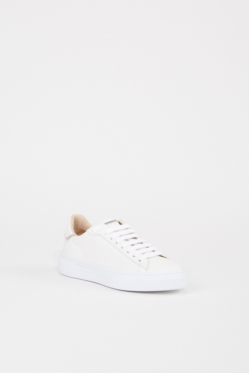 Fabiana Filippi Sneaker mit Perlenverzierung Weiß