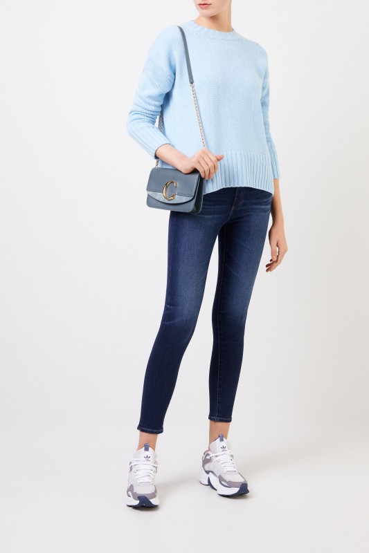 AG Jeans Skinny Jeans 'The Farrah' Dunkelblau