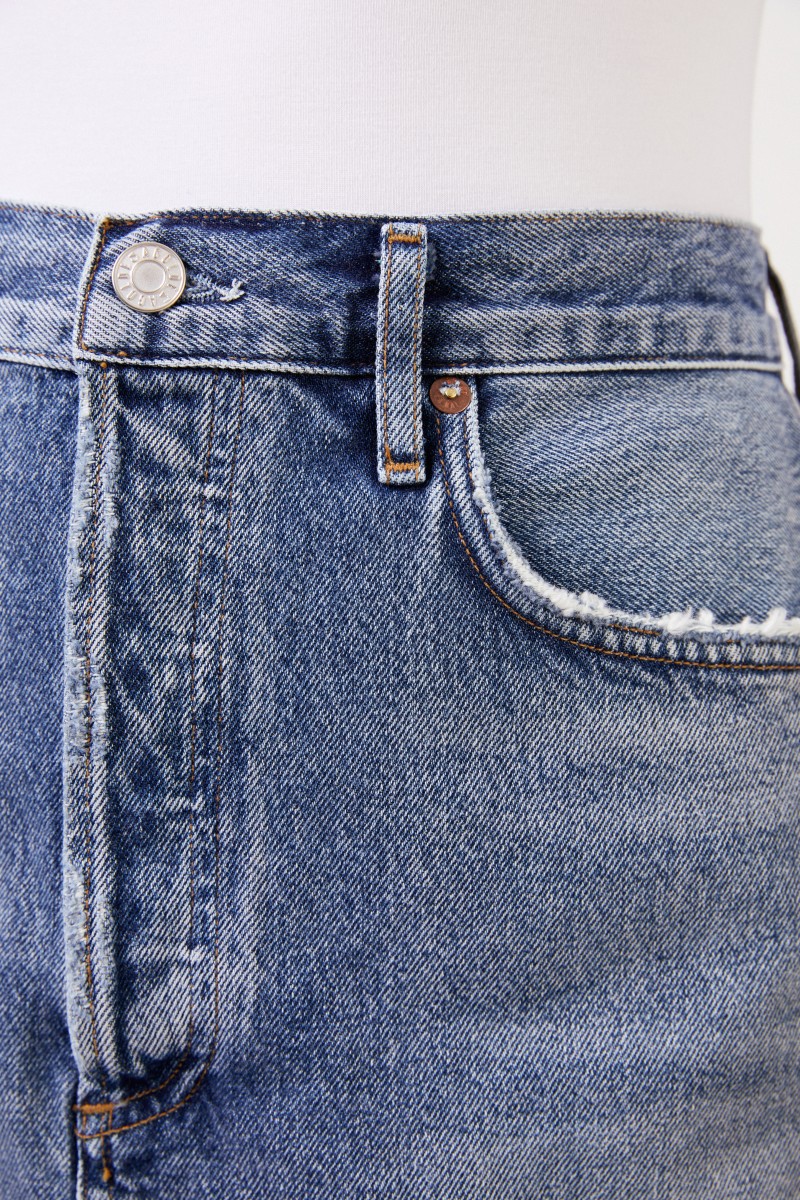 AGOLDE Kurzer Jeansrock 'Ada' Hellblau