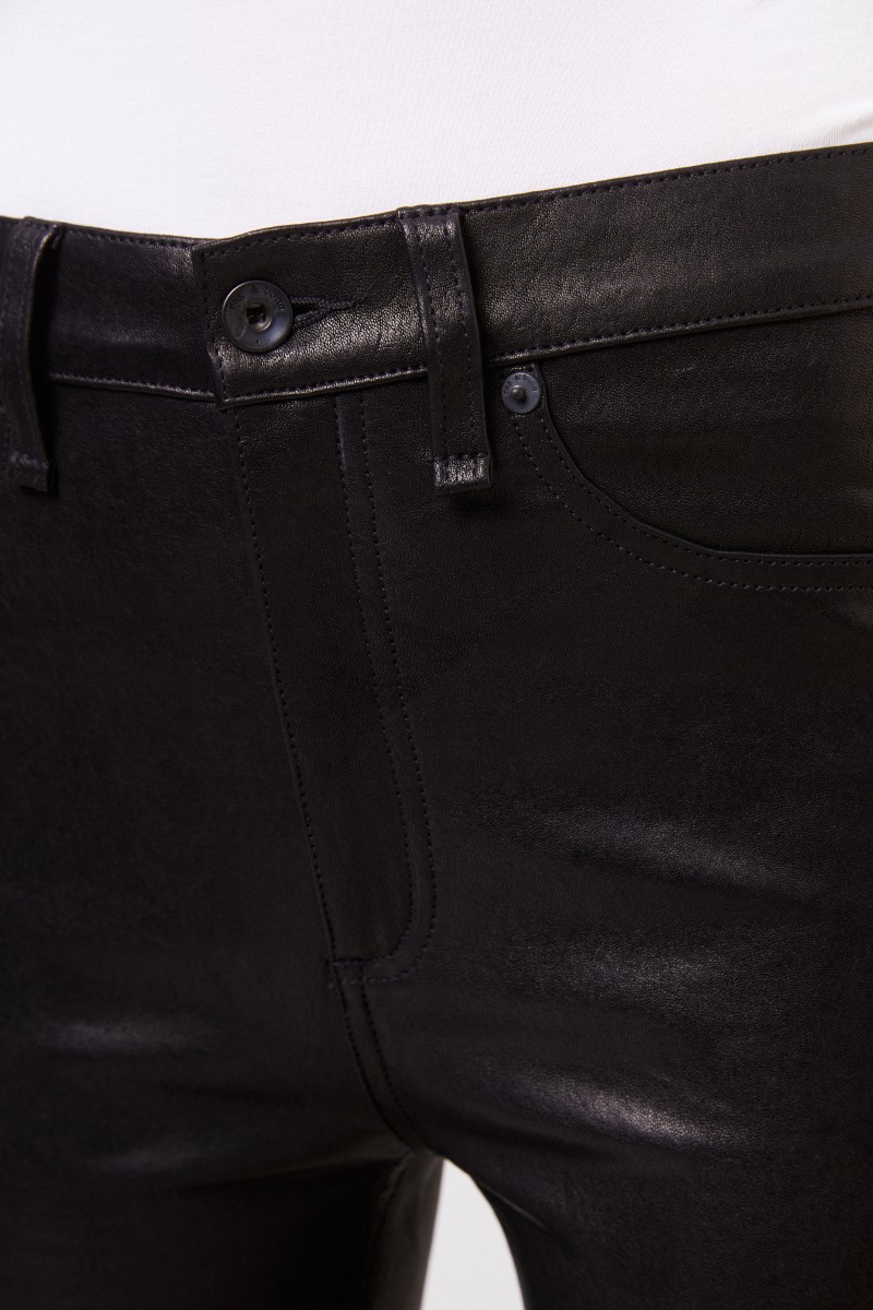 Rag&Bone Highrise Lederhose Schwarz