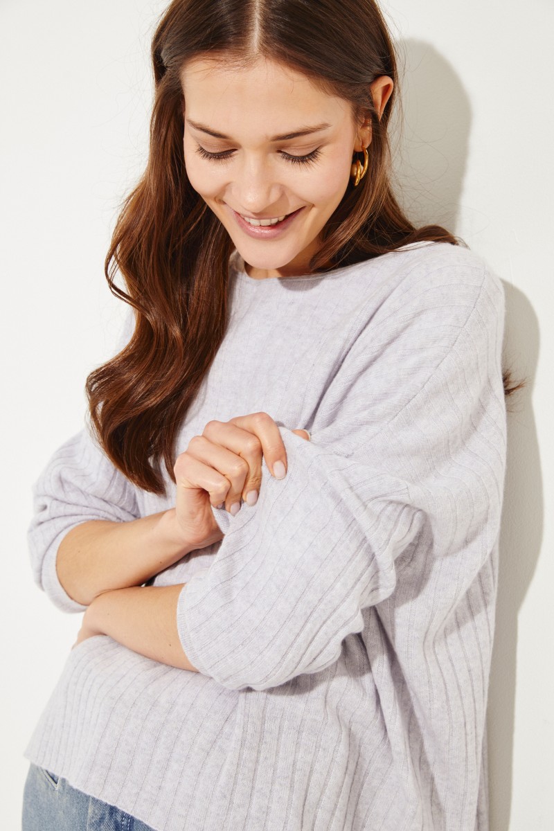Cashmere-Pullover Grau