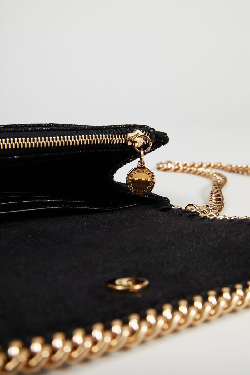Umhängetasche 'Falabella Crossbody' Black/Gold